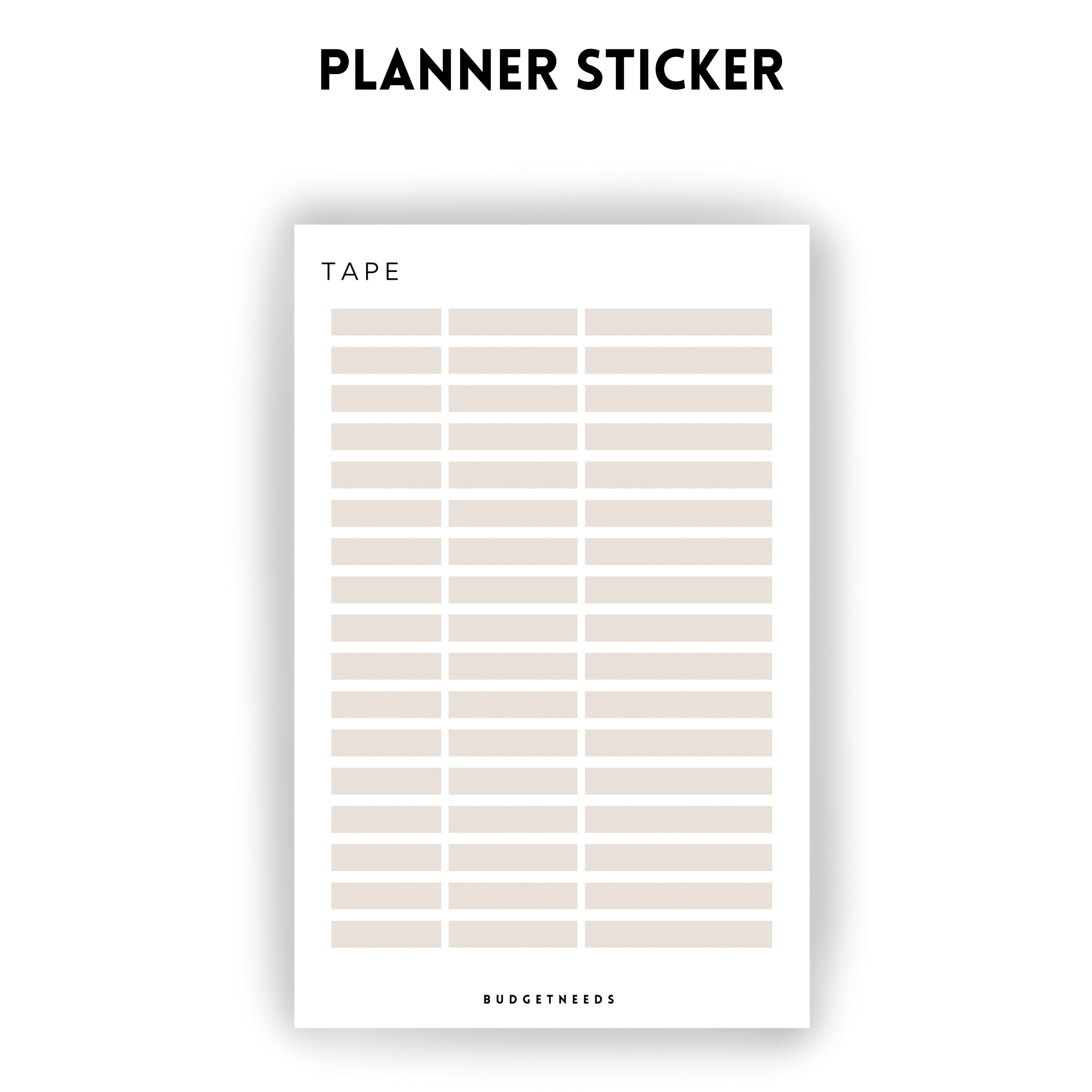 Planner Sticker Sheet WASHI