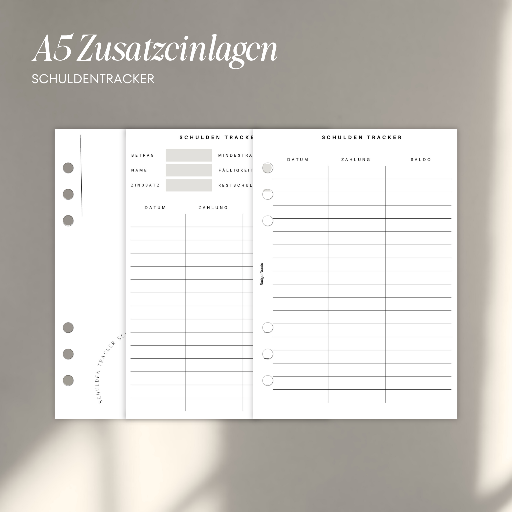Additional inserts for financial planners A5