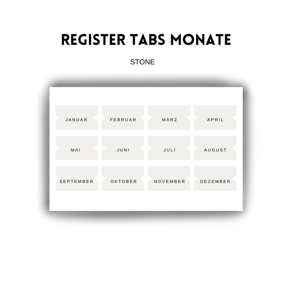 REGISTER TAB Sticker Sheet