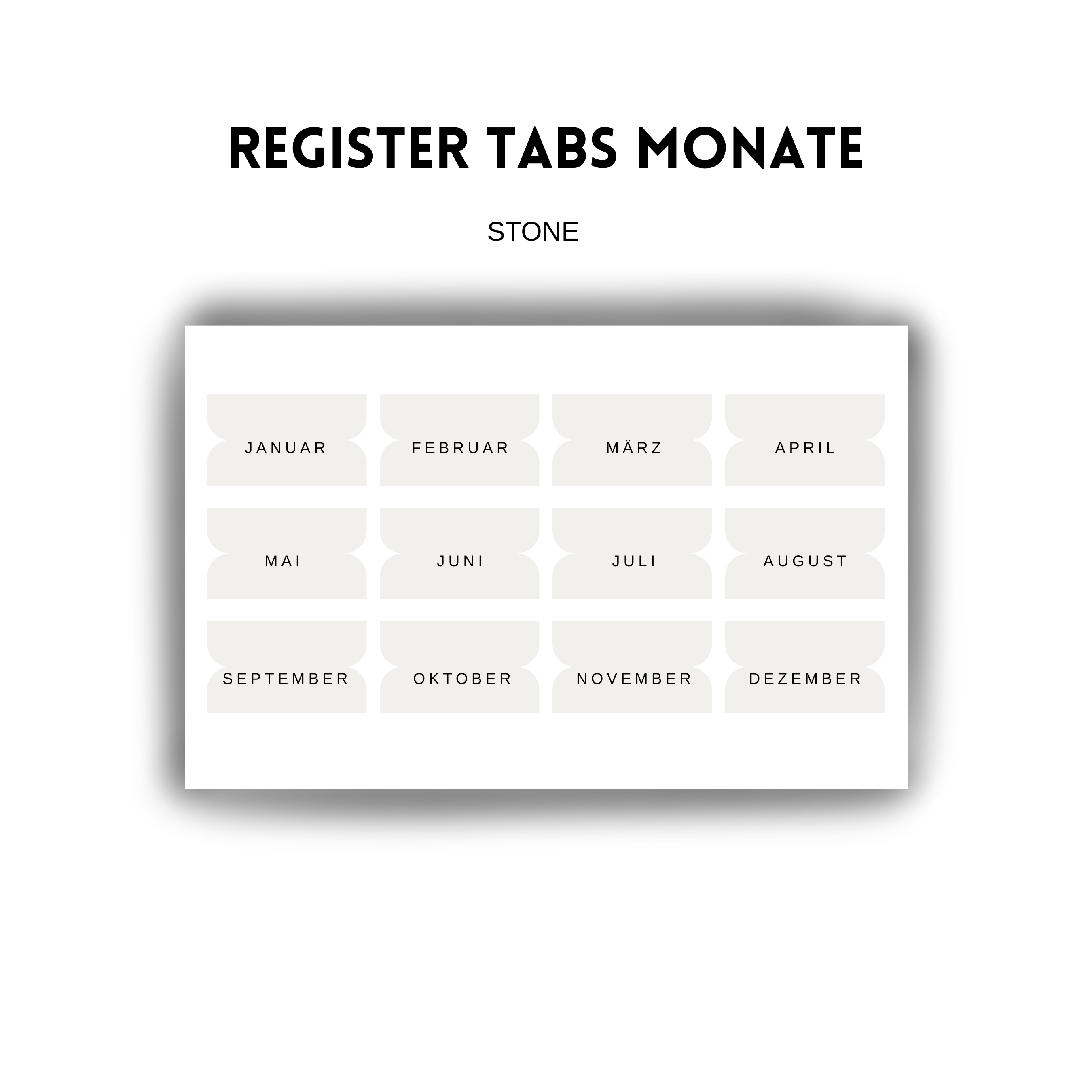 REGISTER TAB Sticker Sheet