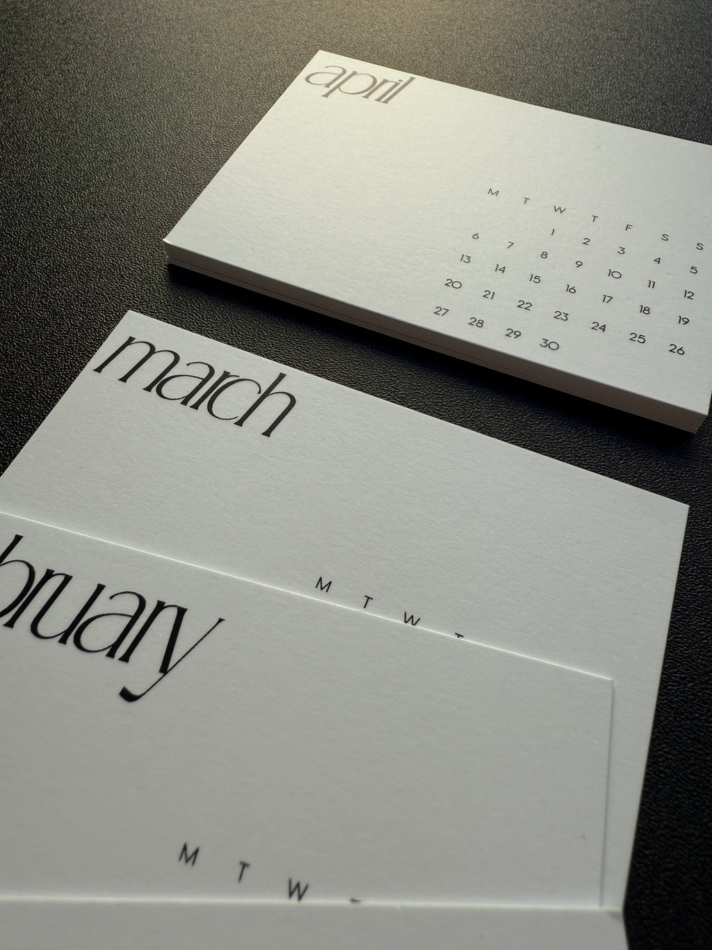 Kalender Karten-Sets 2026 WHITE