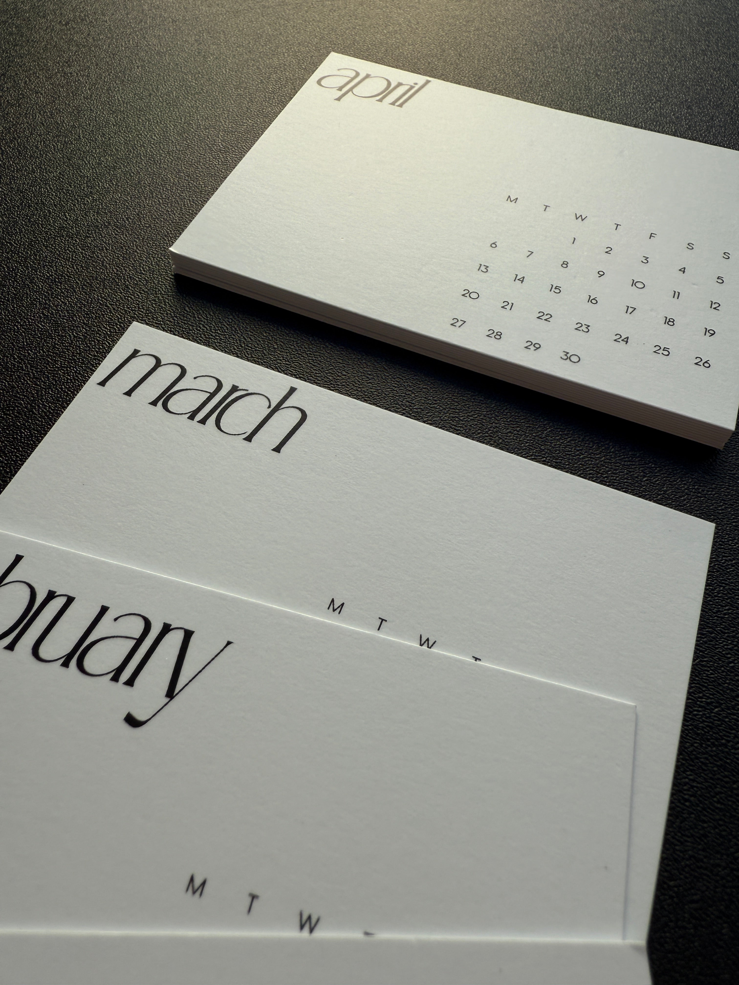 Kalender Karten-Sets 2026 WHITE