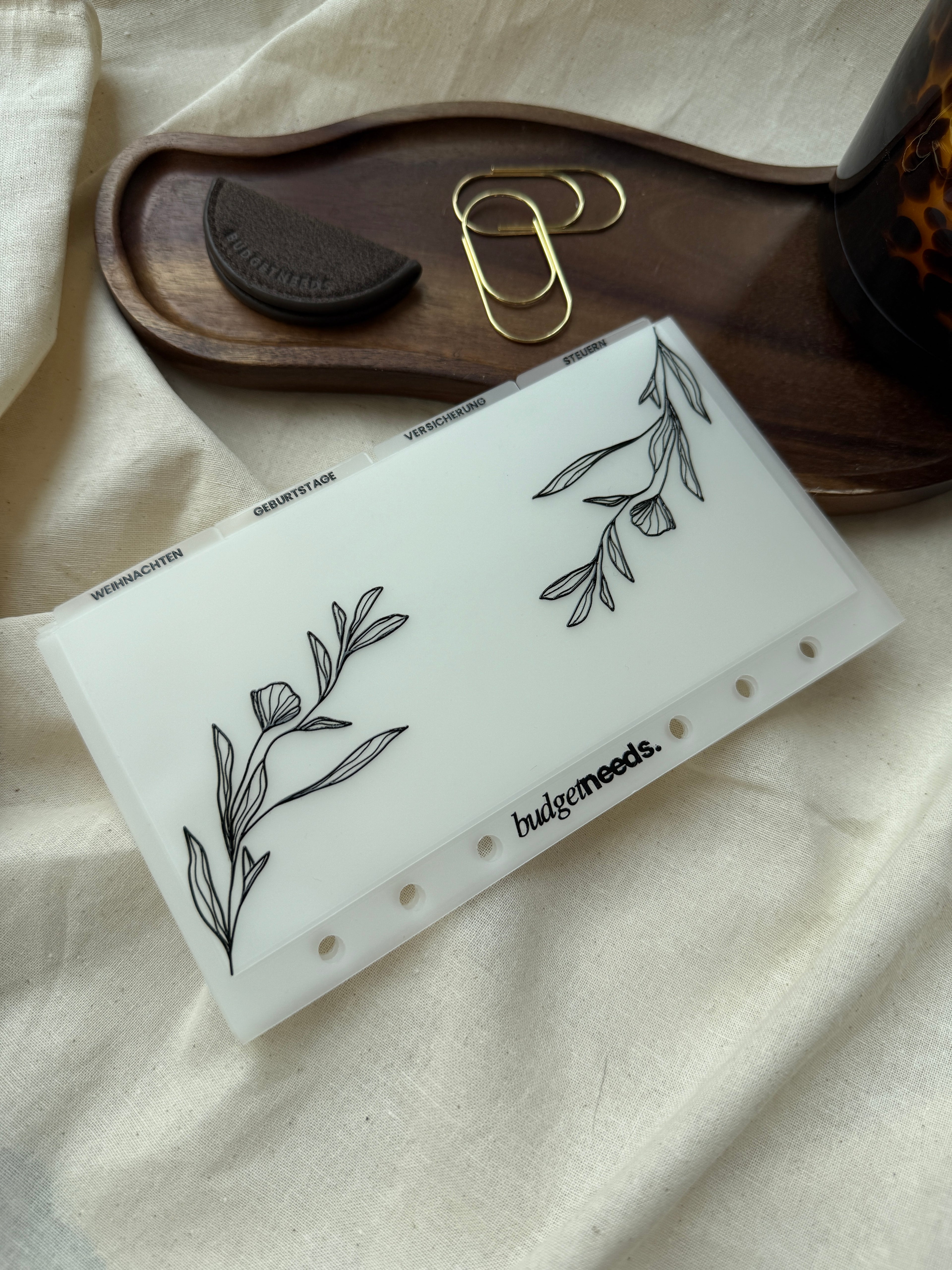 Gepersonaliseerde Envelop PREMIUM | Tab BLACK FLOWER