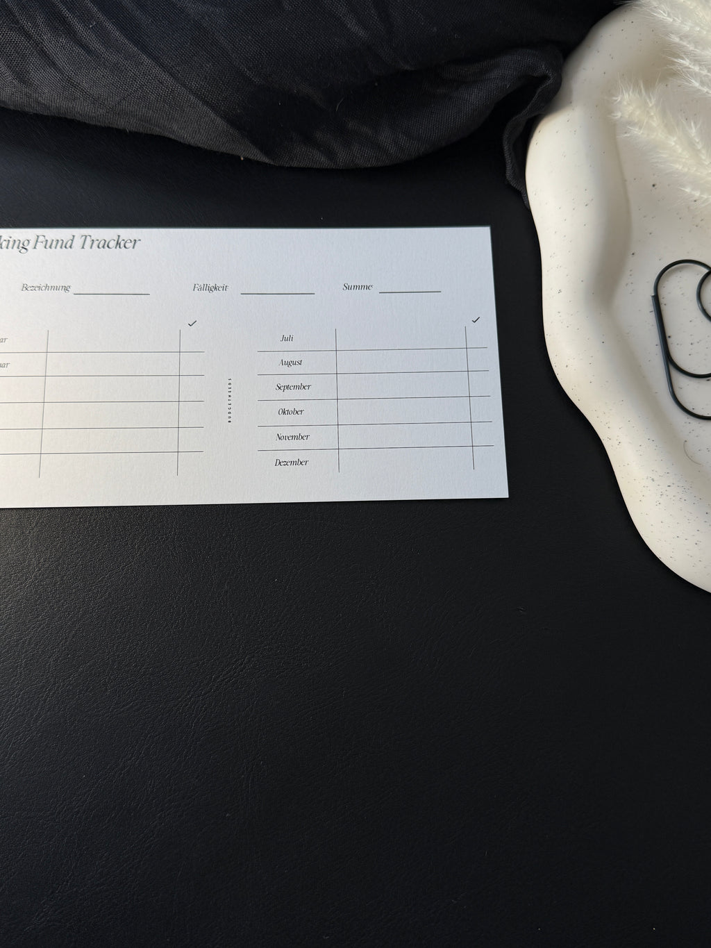 Tracker Sinking Fund for envelopes