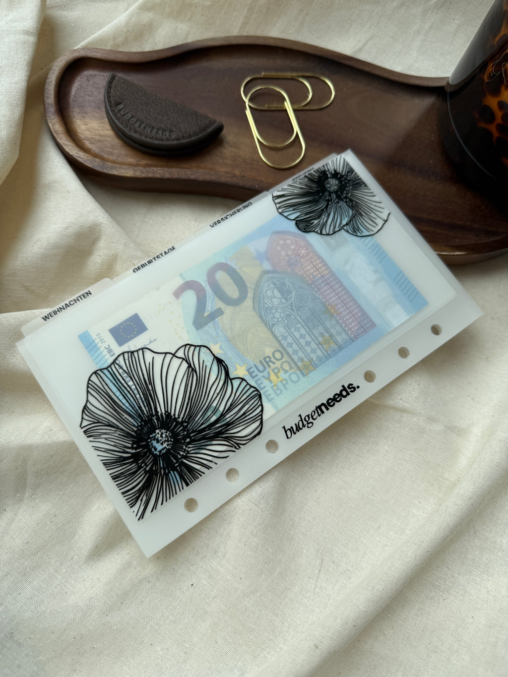 Personalized envelope PREMIUM| Tab BLACK FLOWER BIG