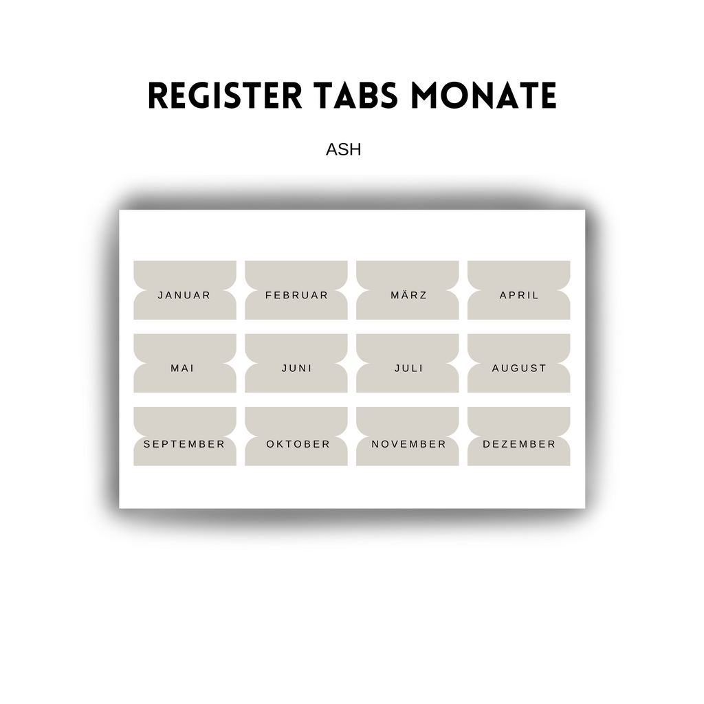 REGISTER TAB Sticker Sheet