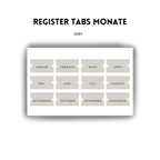 REGISTER TAB Sticker Sheet