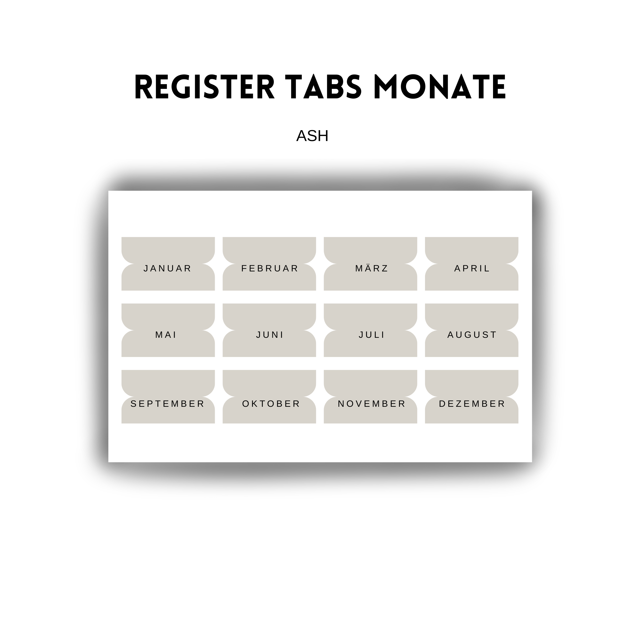 REGISTER TAB Sticker Sheet