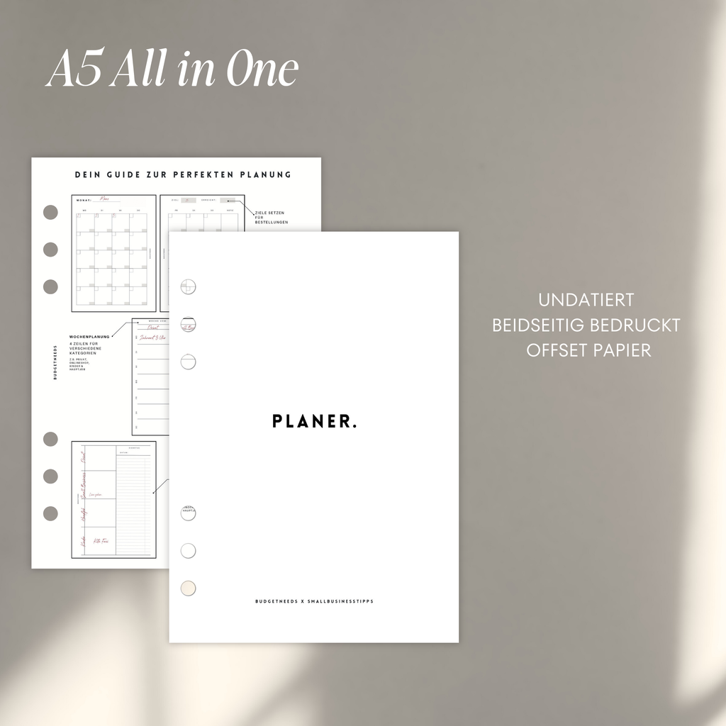 All in One Planer A5 - Einlagen
