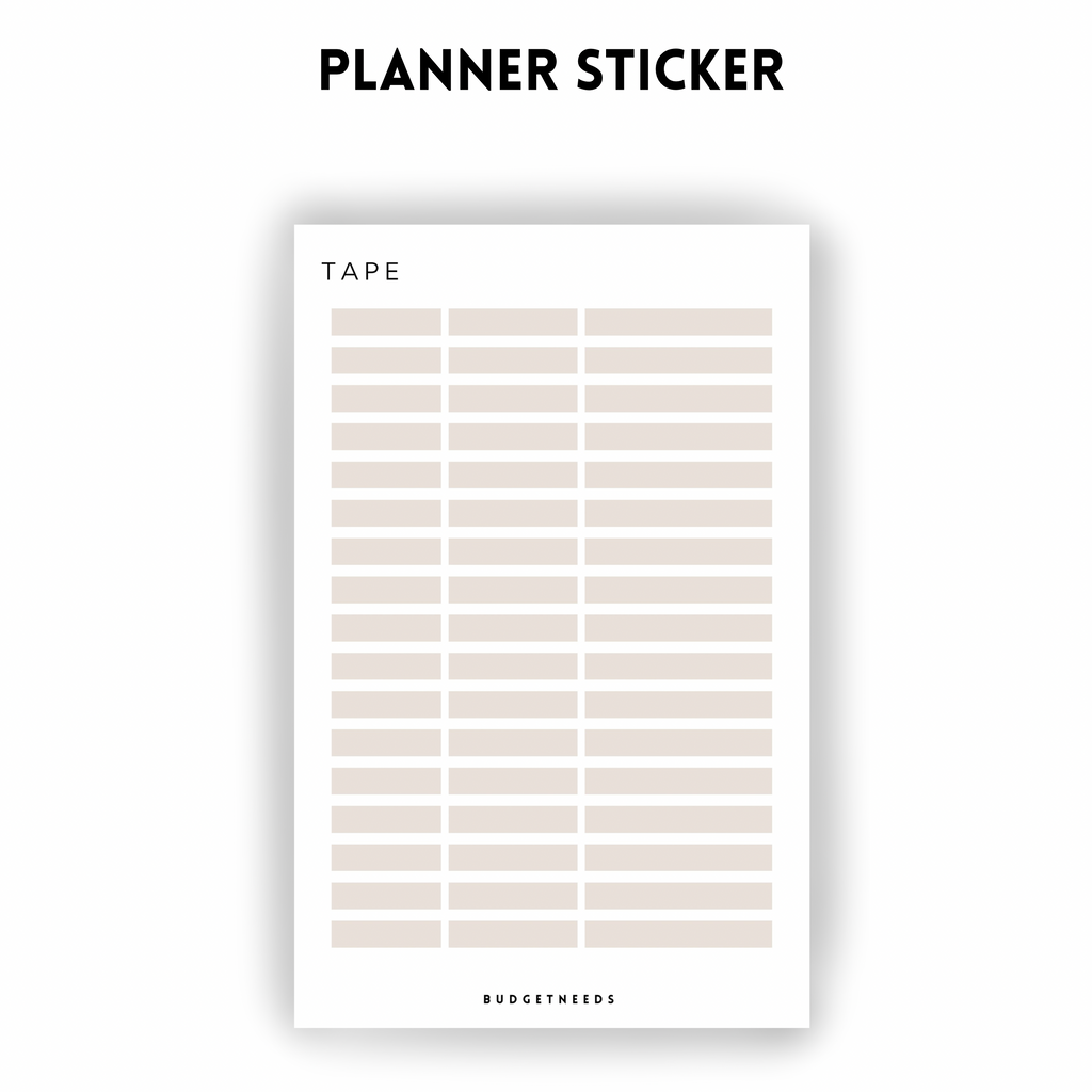 Planner Sticker Sheet WASHI