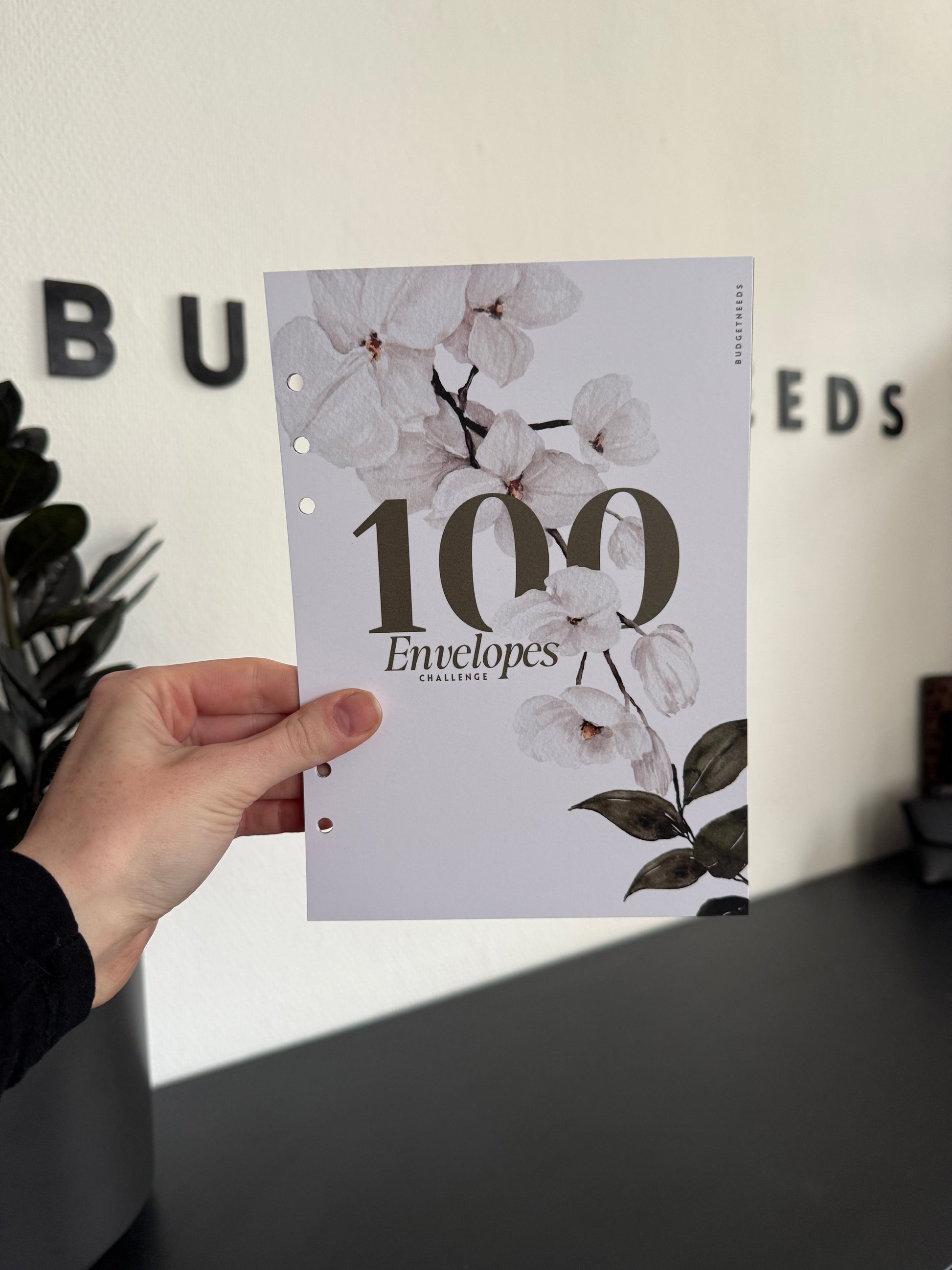 100 Envelope Saving Challenge A5 FLOWER