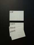Calendar Card Sets 2026 WHITE