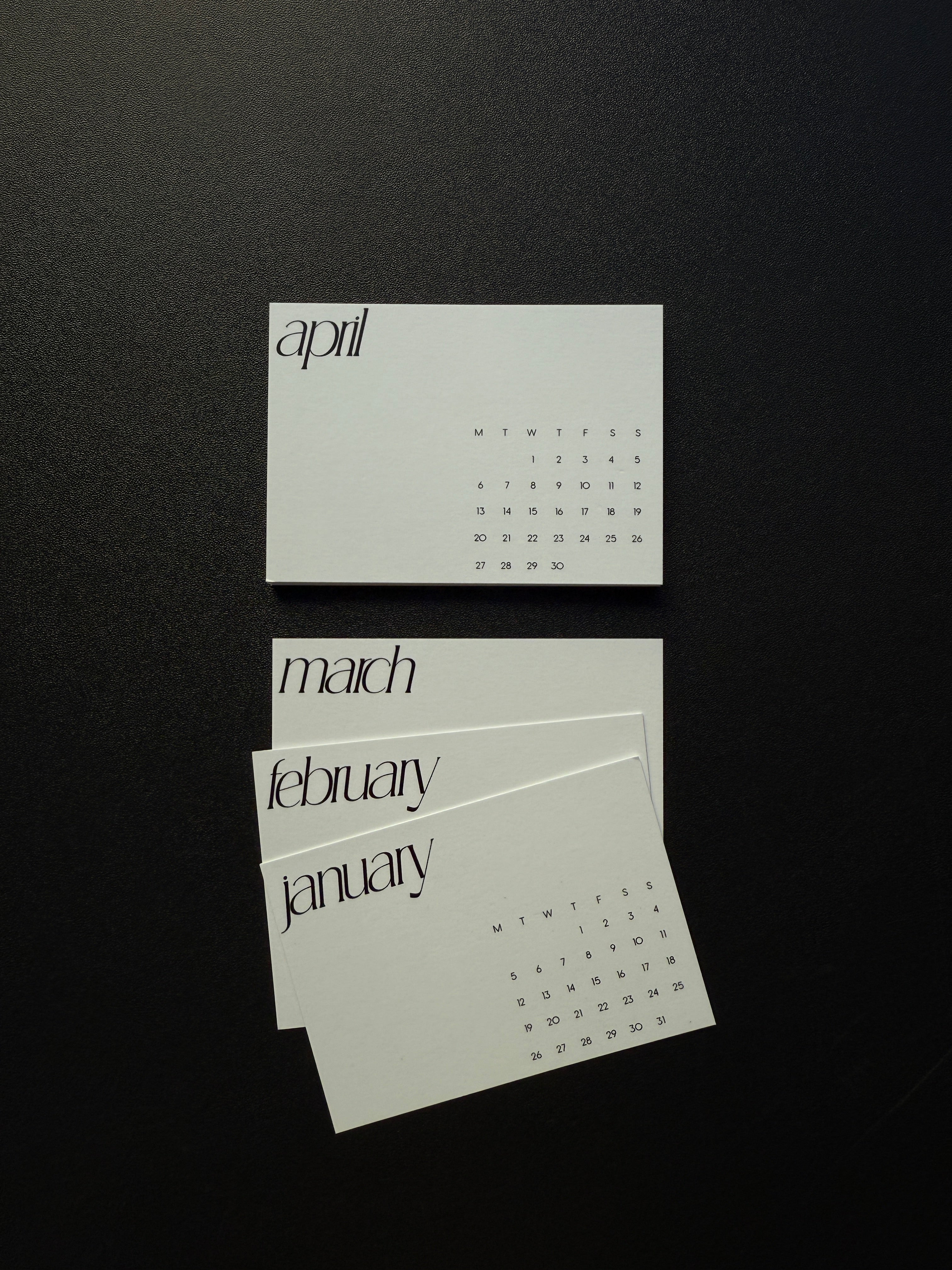 Kalender Karten-Sets 2026 WHITE