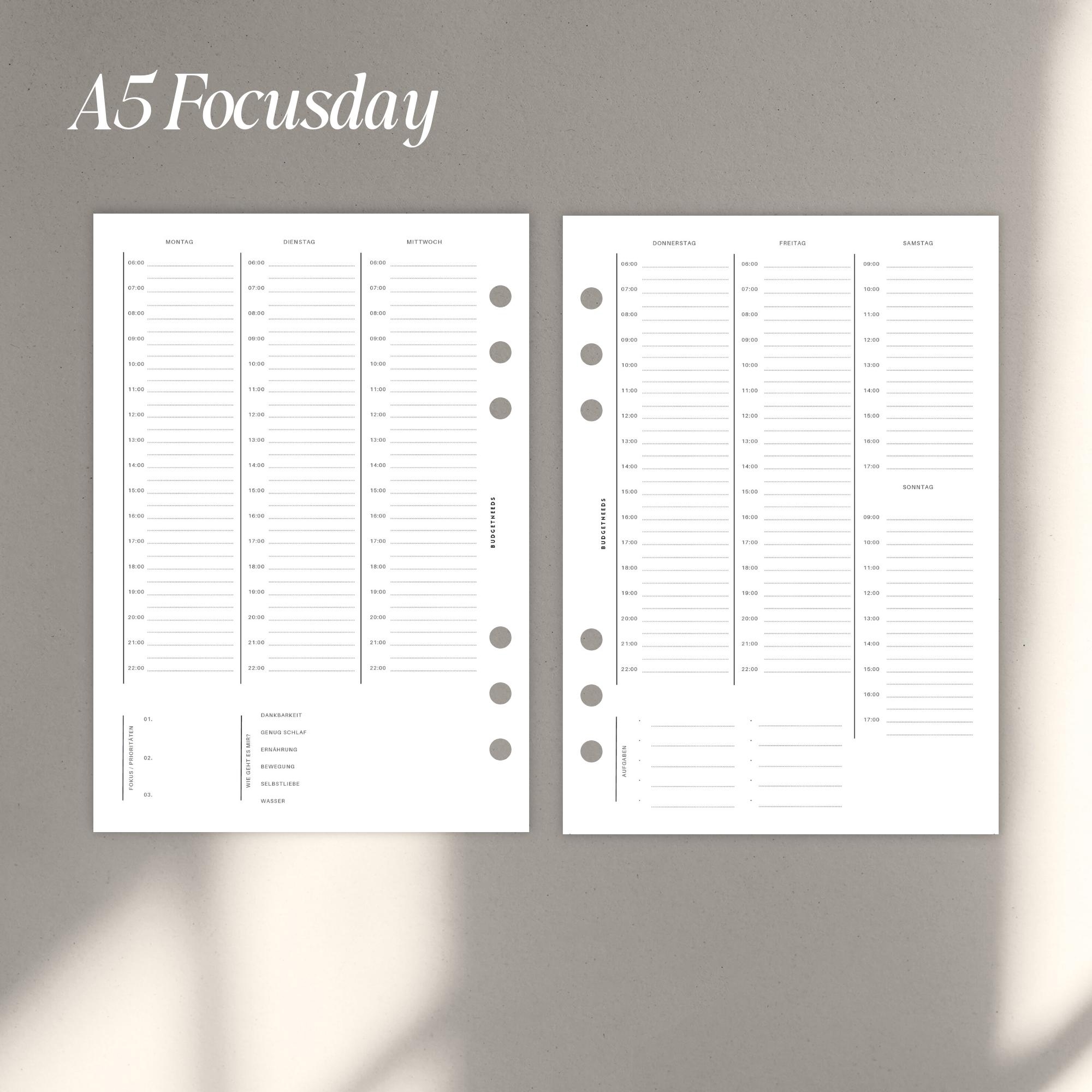 Focusday A5-inzetstukken