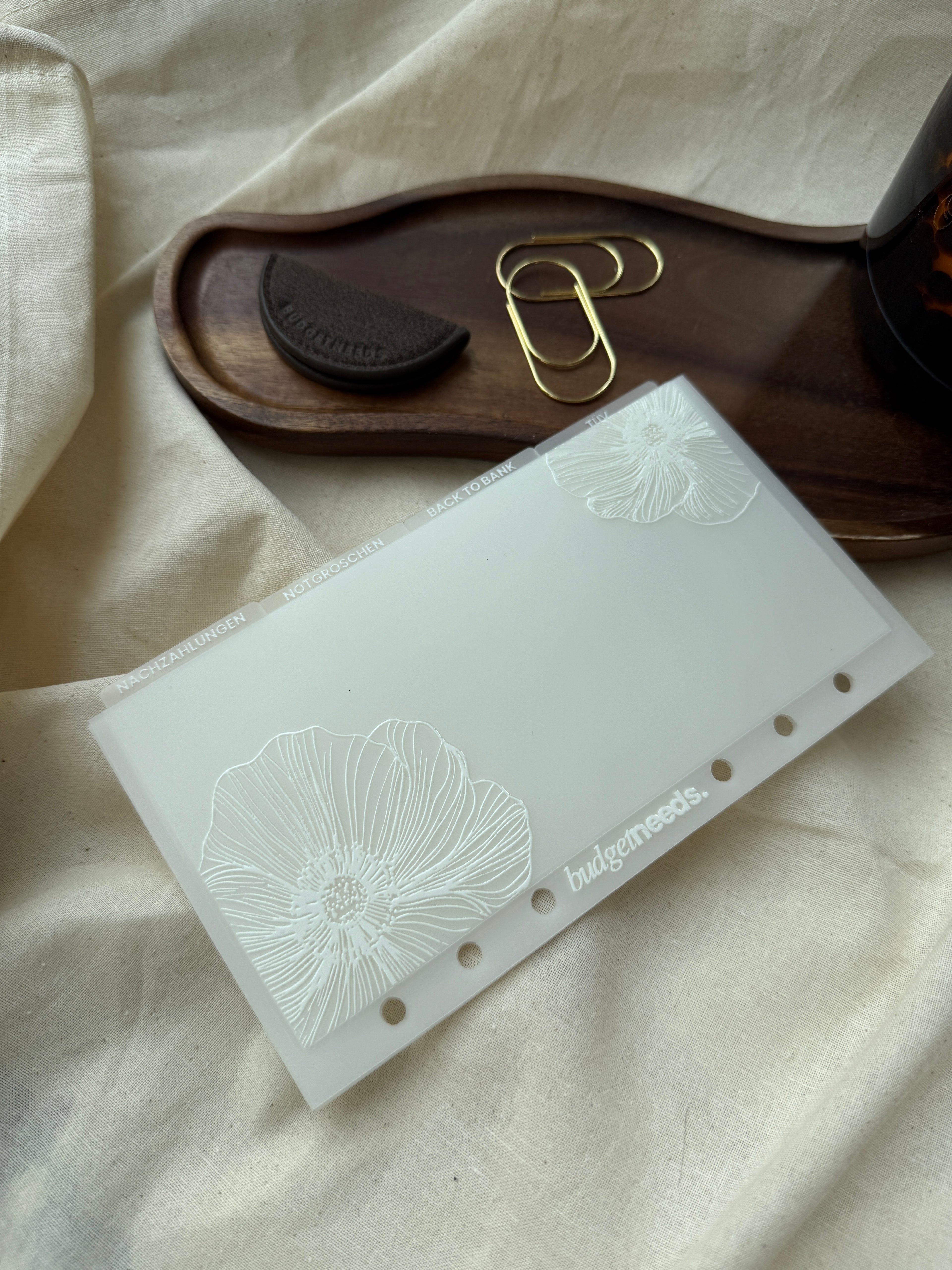 Personalisierter Umschlag PREMIUM| Tab WHITE FLOWER BIG