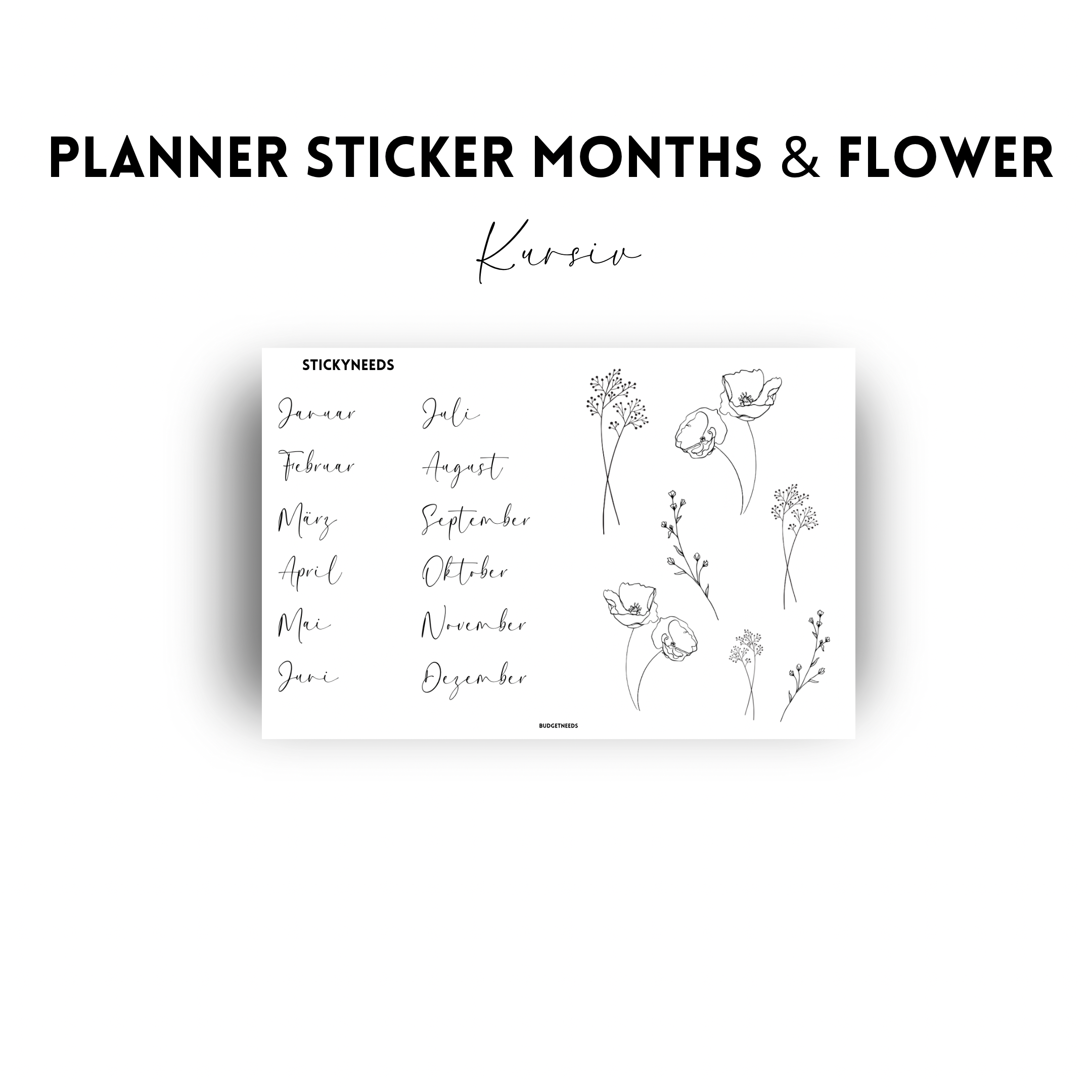 Planner Sticker Sheet - Budget Needs
