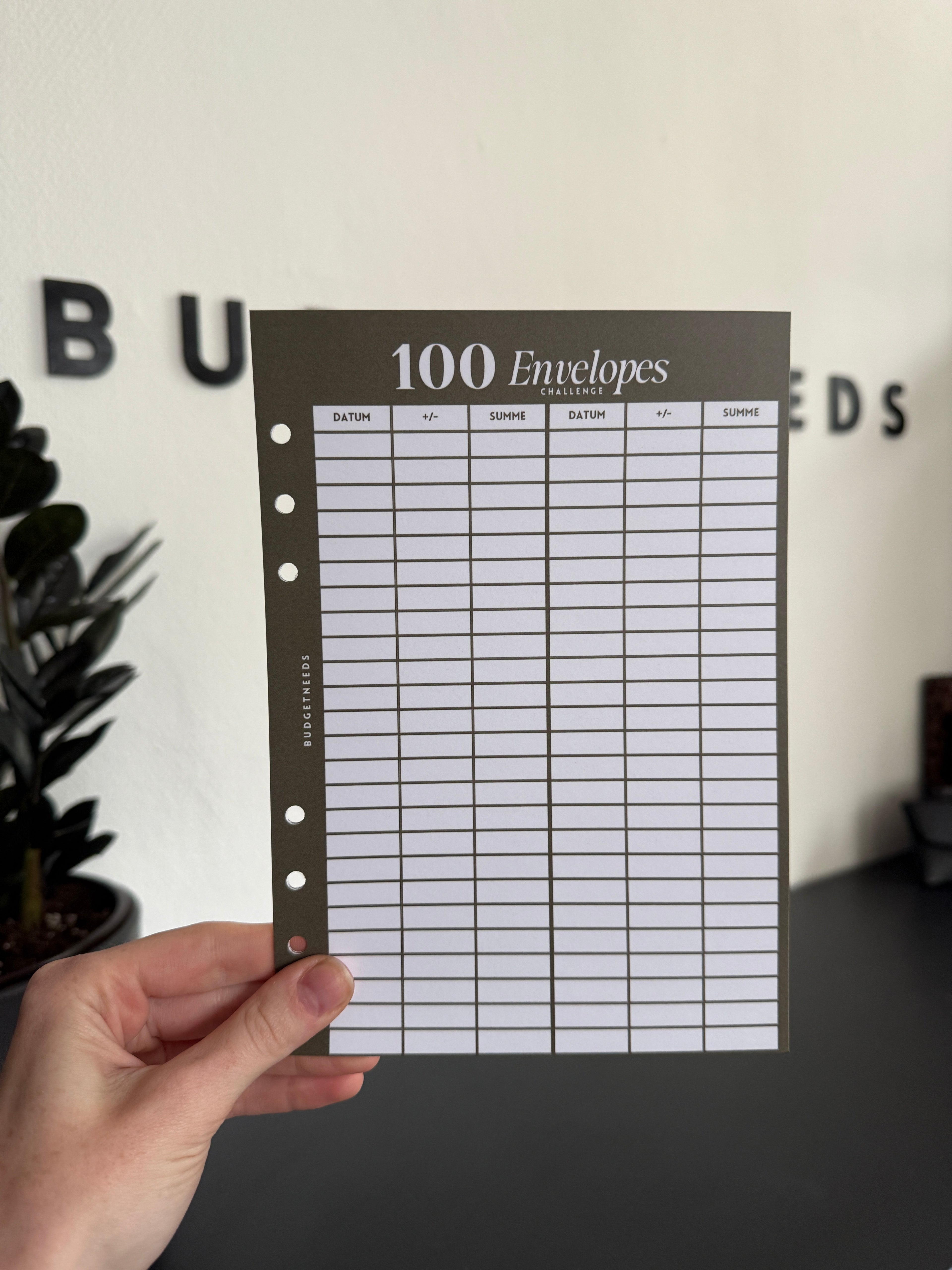 100 Envelope Saving Challenge A5 FLOWER