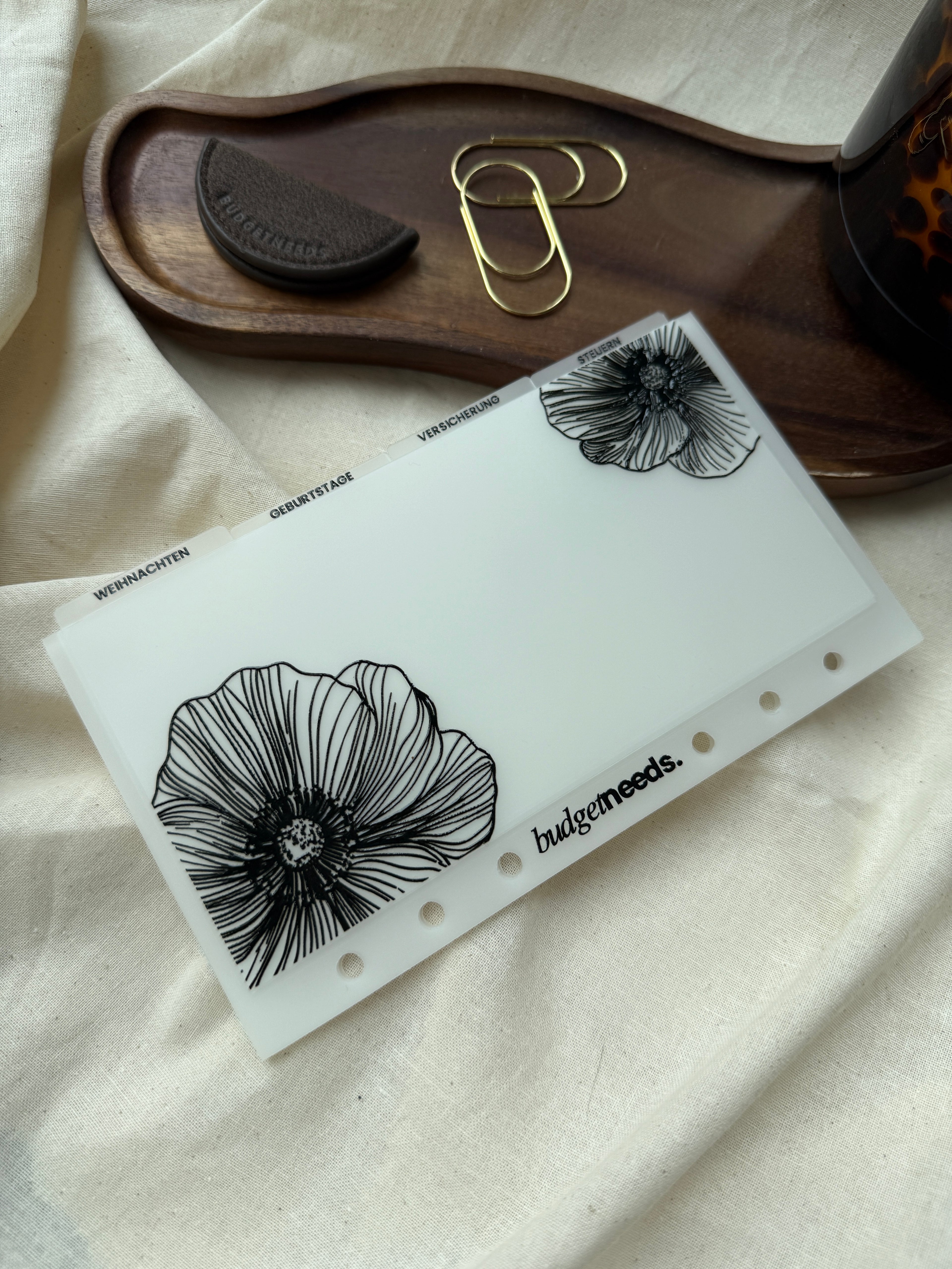 Personalized envelope PREMIUM| Tab BLACK FLOWER BIG