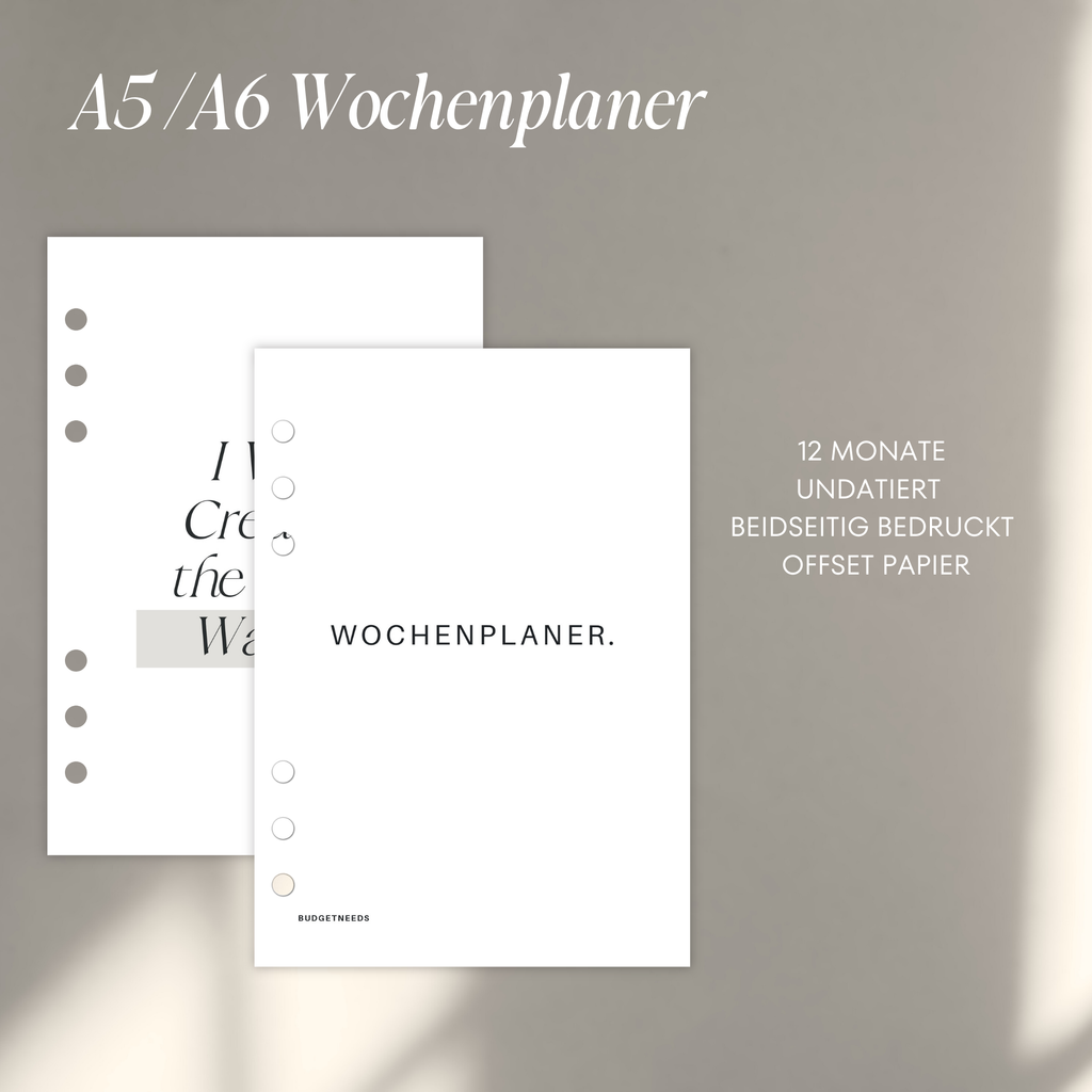 Wochenplaner A5/A6 - Einlagen