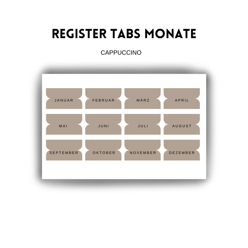 REGISTER TAB Sticker Sheet