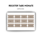 REGISTER TAB Sticker Sheet