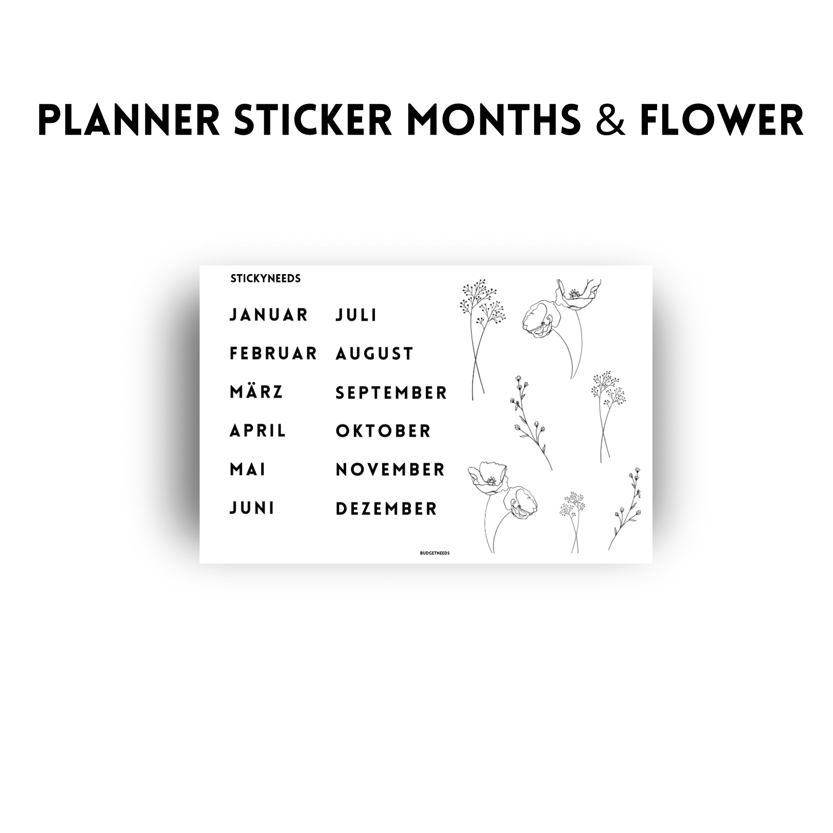Planner Sticker Sheet - Budget Needs
