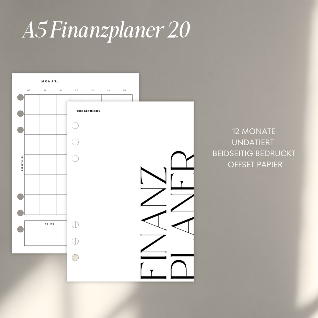Finanzplaner A5 - Einlagen 2.0
