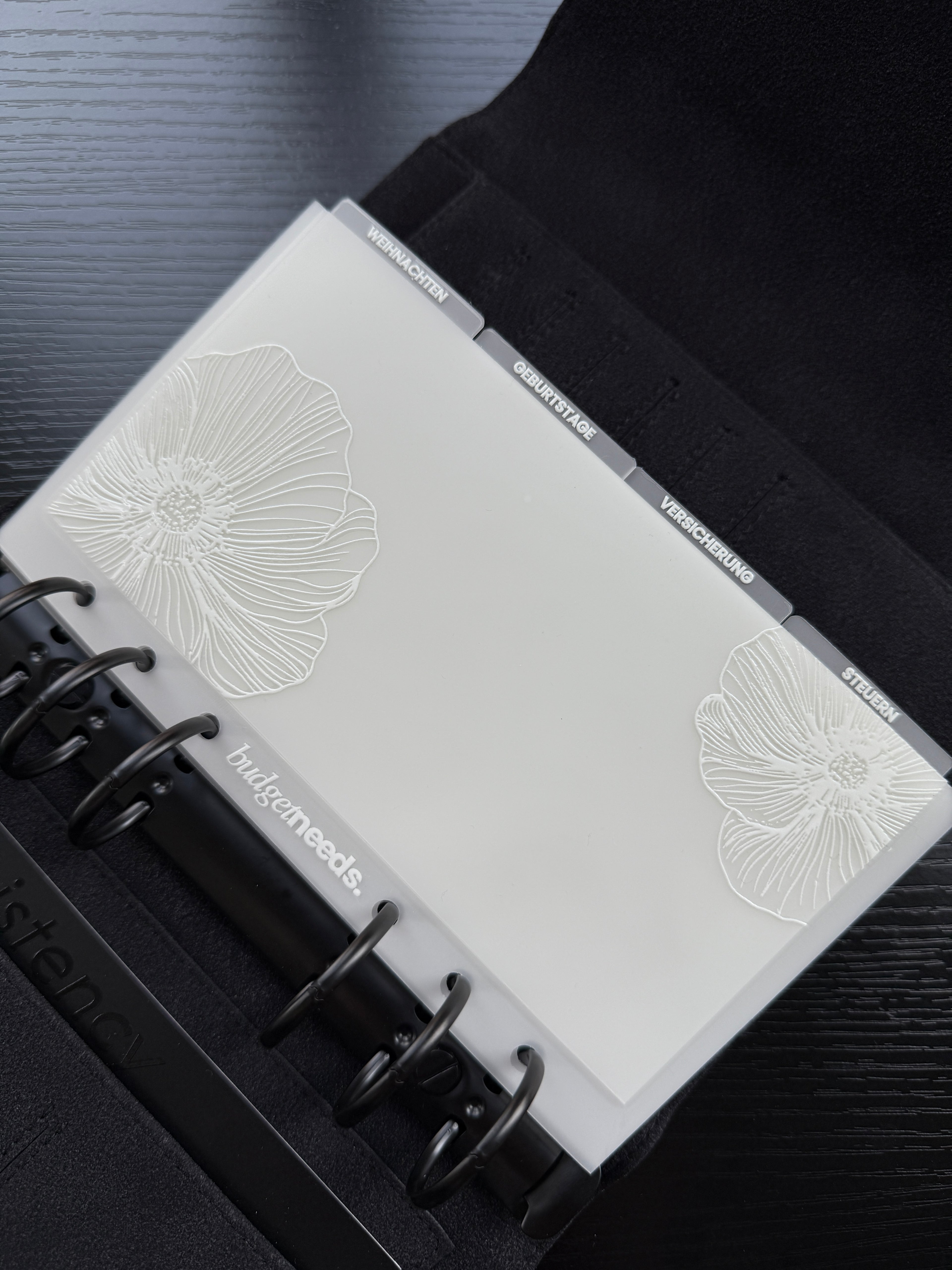 Personalisierter Umschlag PREMIUM| Tab WHITE FLOWER BIG