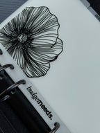 Personalisierter Umschlag PREMIUM| Tab BLACK FLOWER BIG
