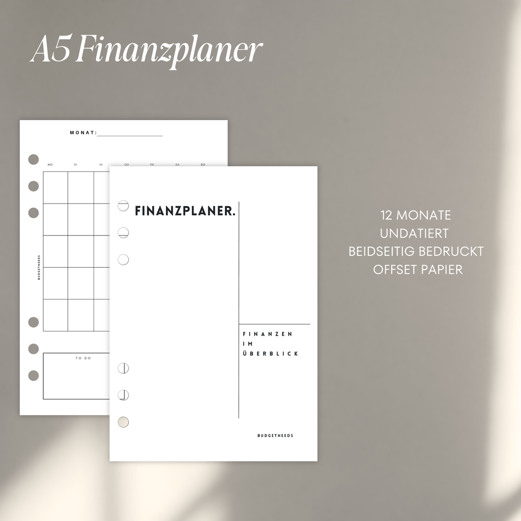 Finanzplaner A5 - Einlagen