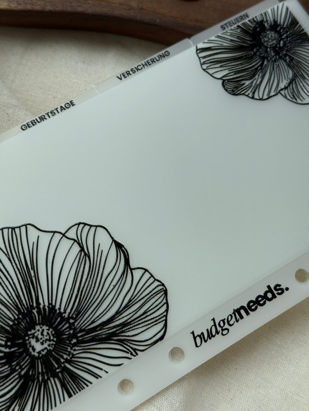 Personalized envelope PREMIUM| Tab BLACK FLOWER BIG