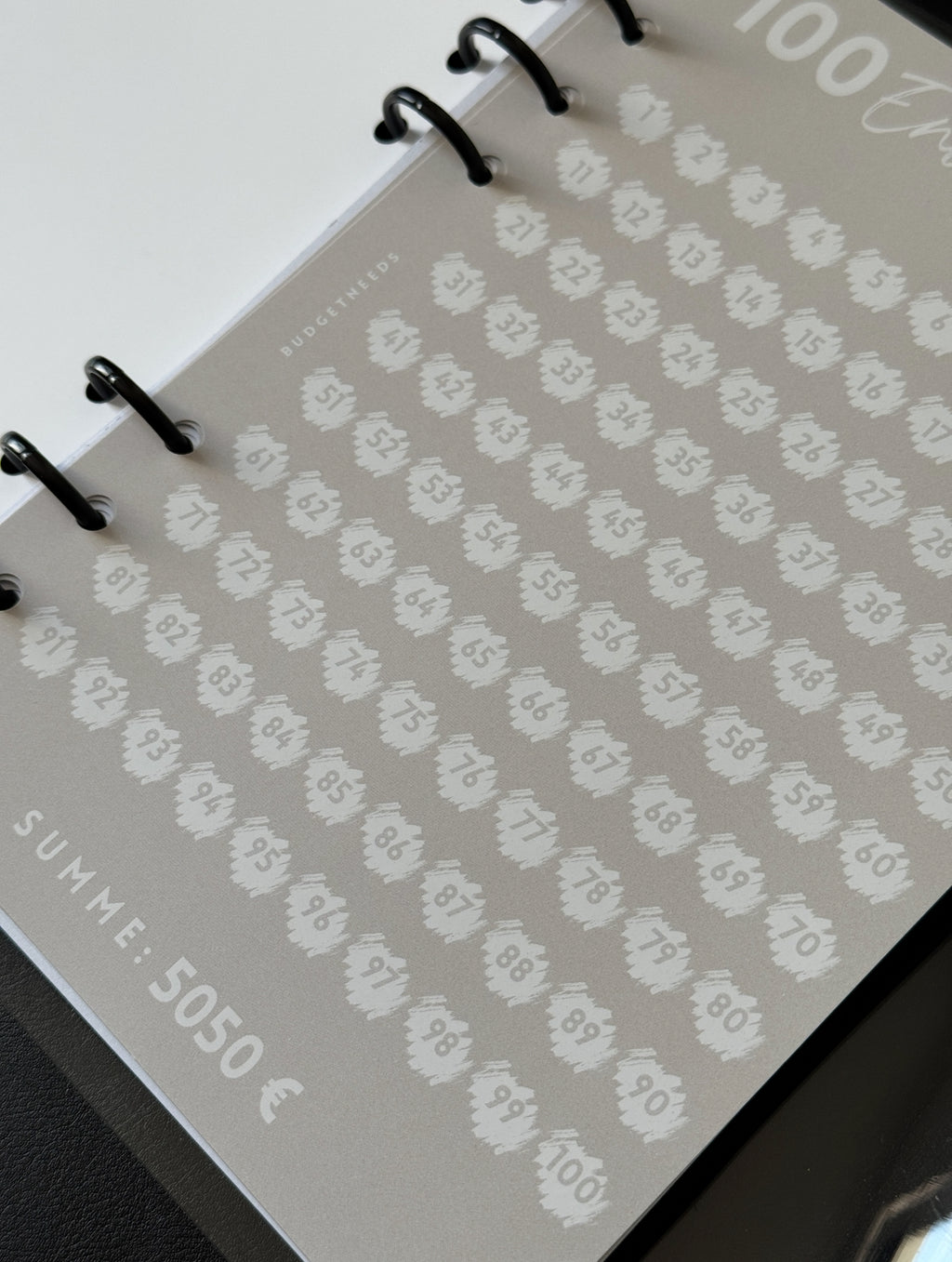 100 Envelope Saving Challenge A5 - Budget Needs