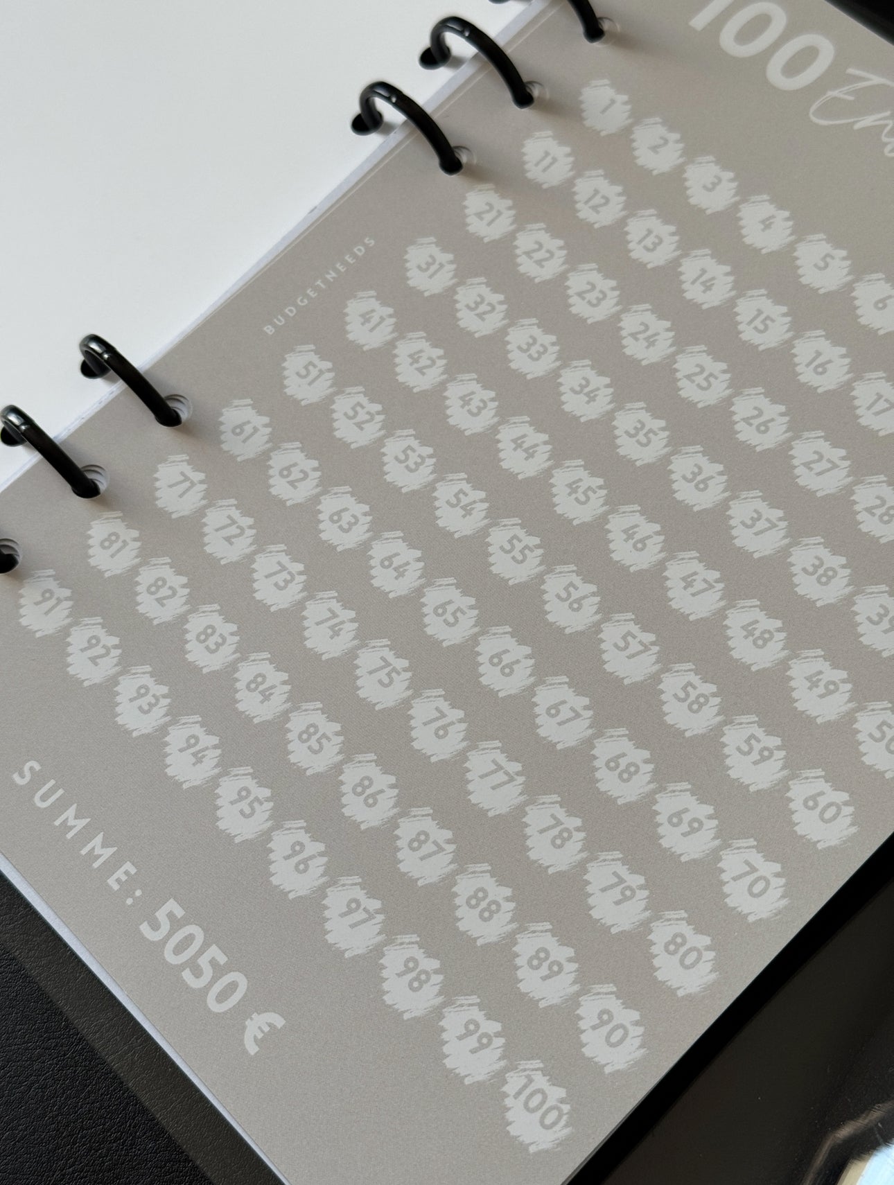 100 Envelope Saving Challenge A5 - Budget Needs