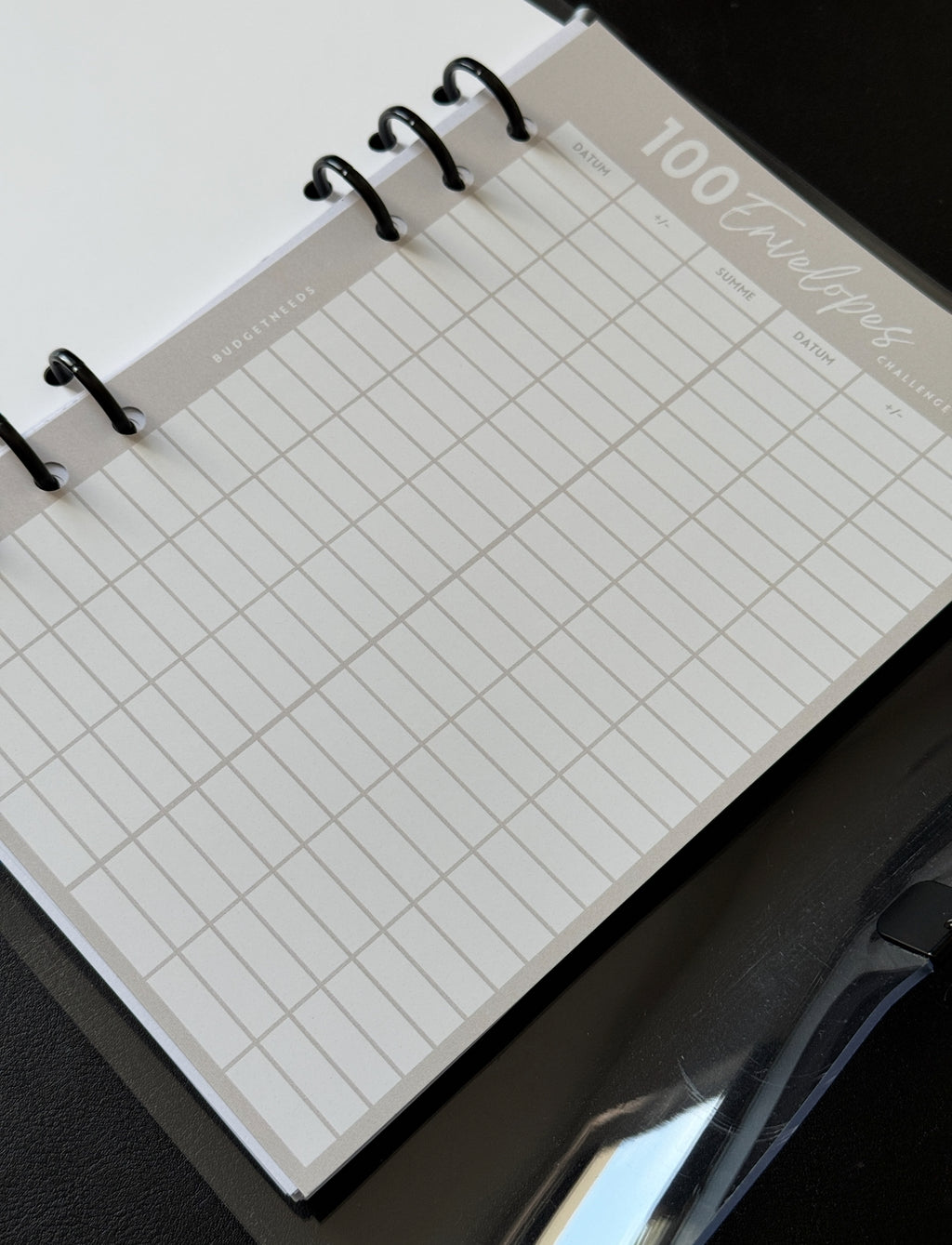 100 Envelope Saving Challenge A5 - Budget Needs