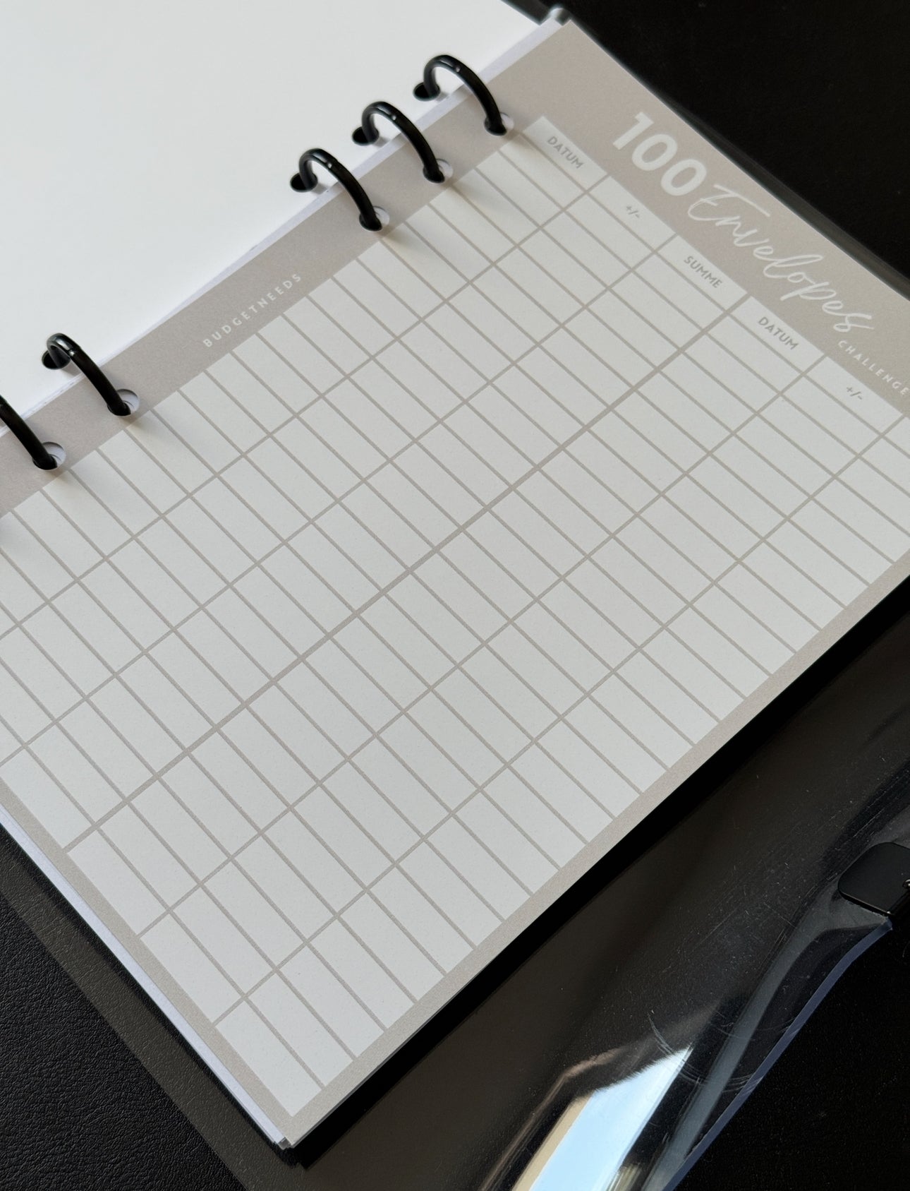 100 Envelope Saving Challenge A5 - Budget Needs
