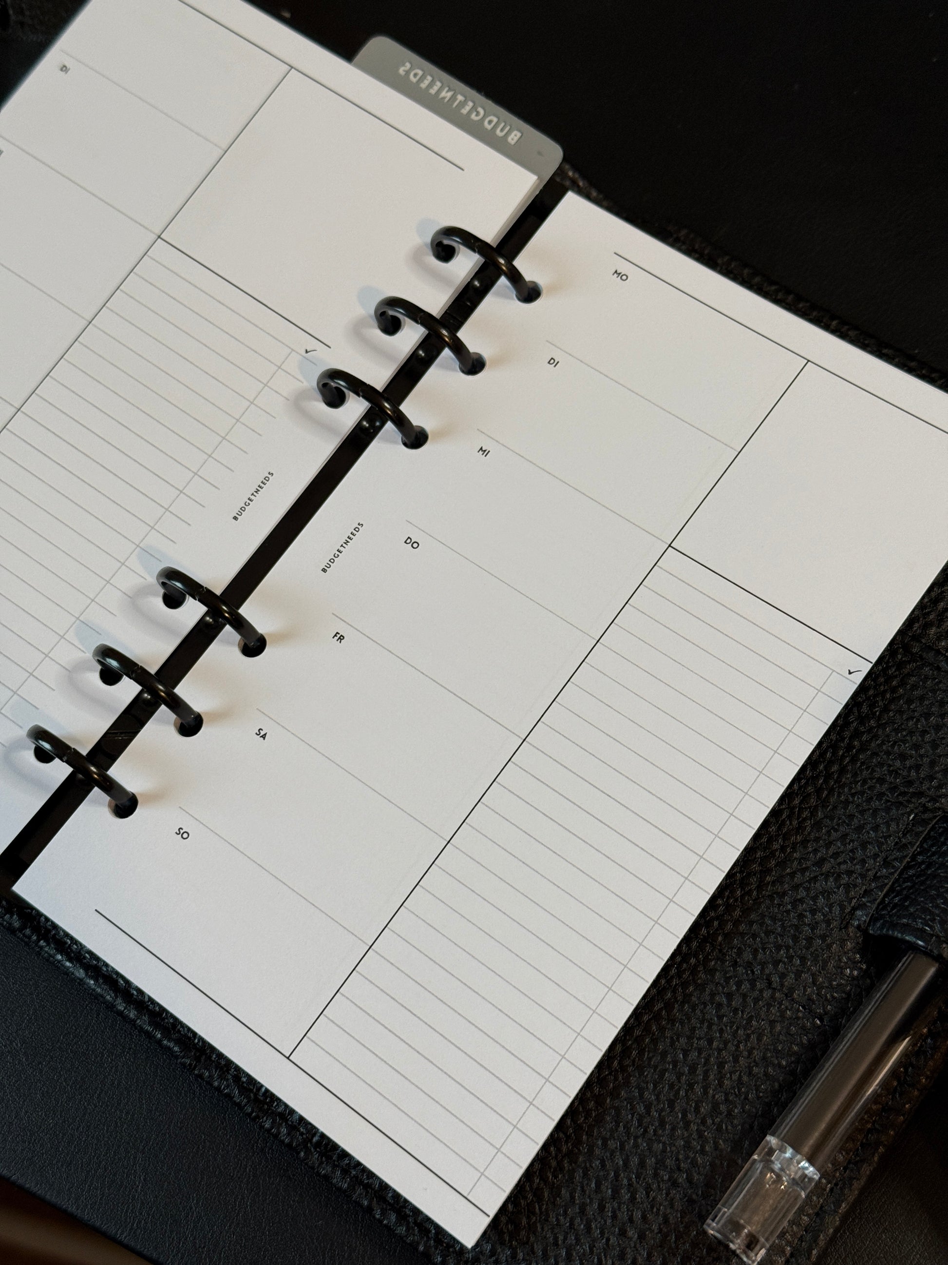 Wochenplaner A6 - Einlagen - Budget Needs