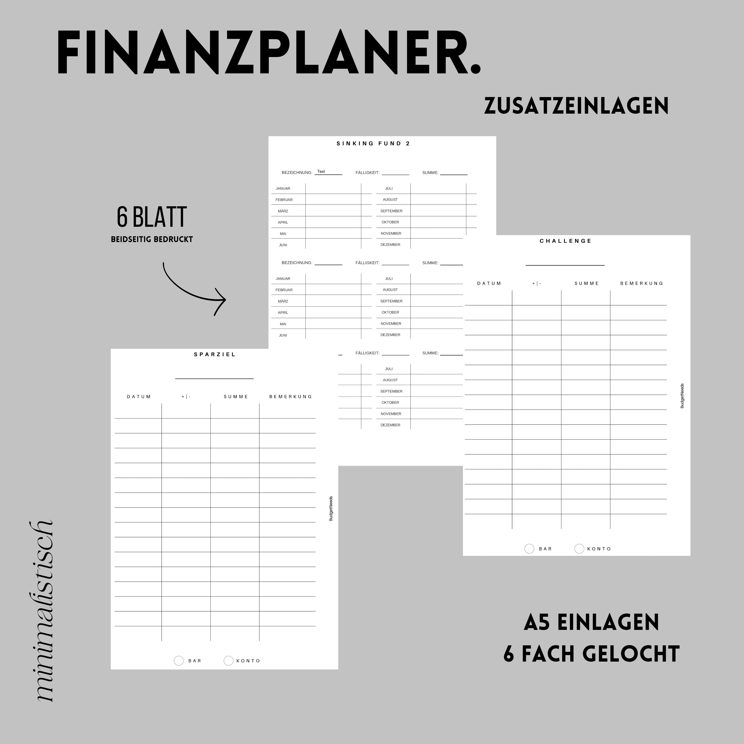 Additional inserts for financial planners A5