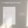 Mindful Spend Tracker A5