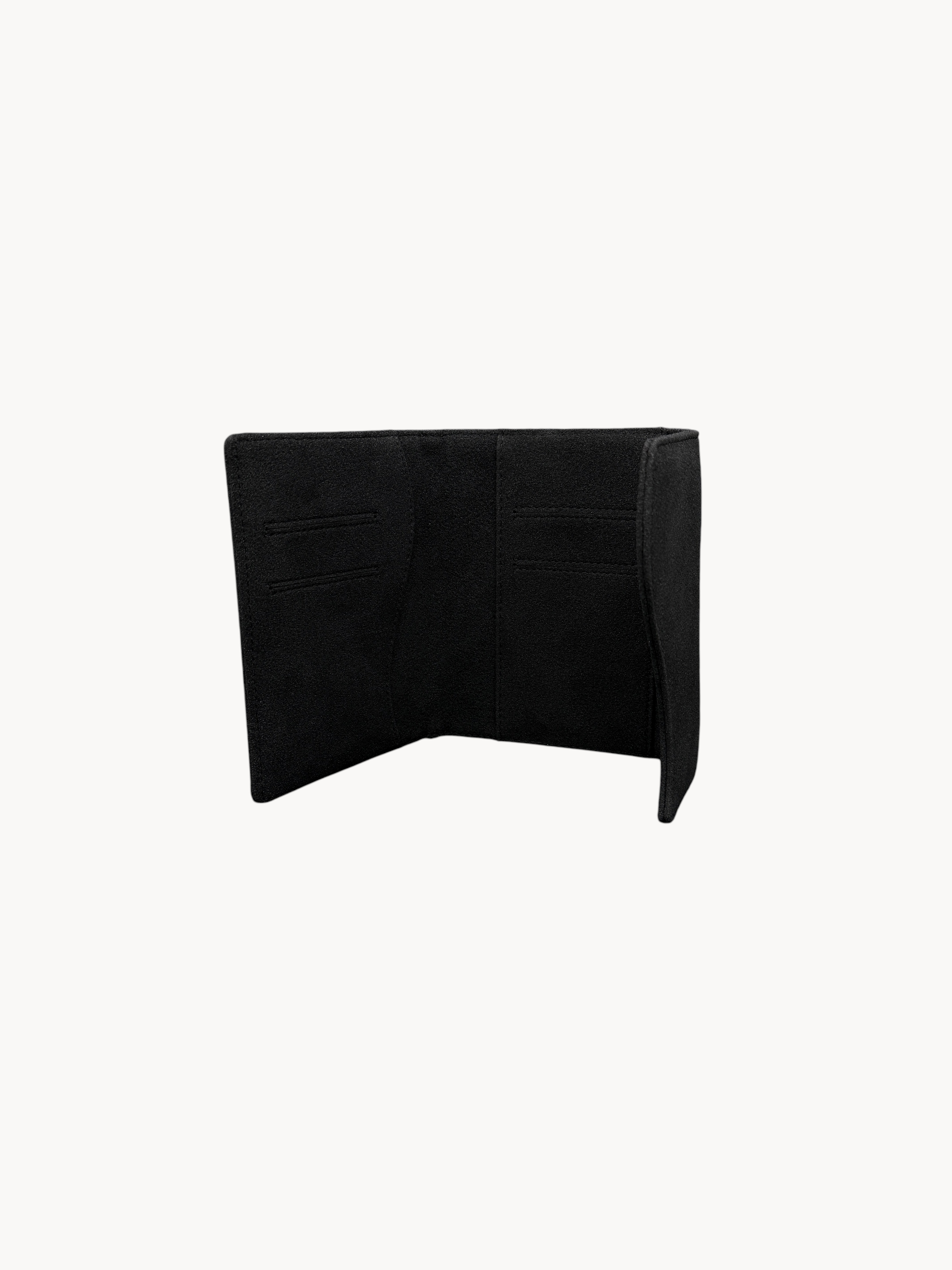 BUDGETNEEDS ™ black passport cover with internal card slots for stylish travel protection