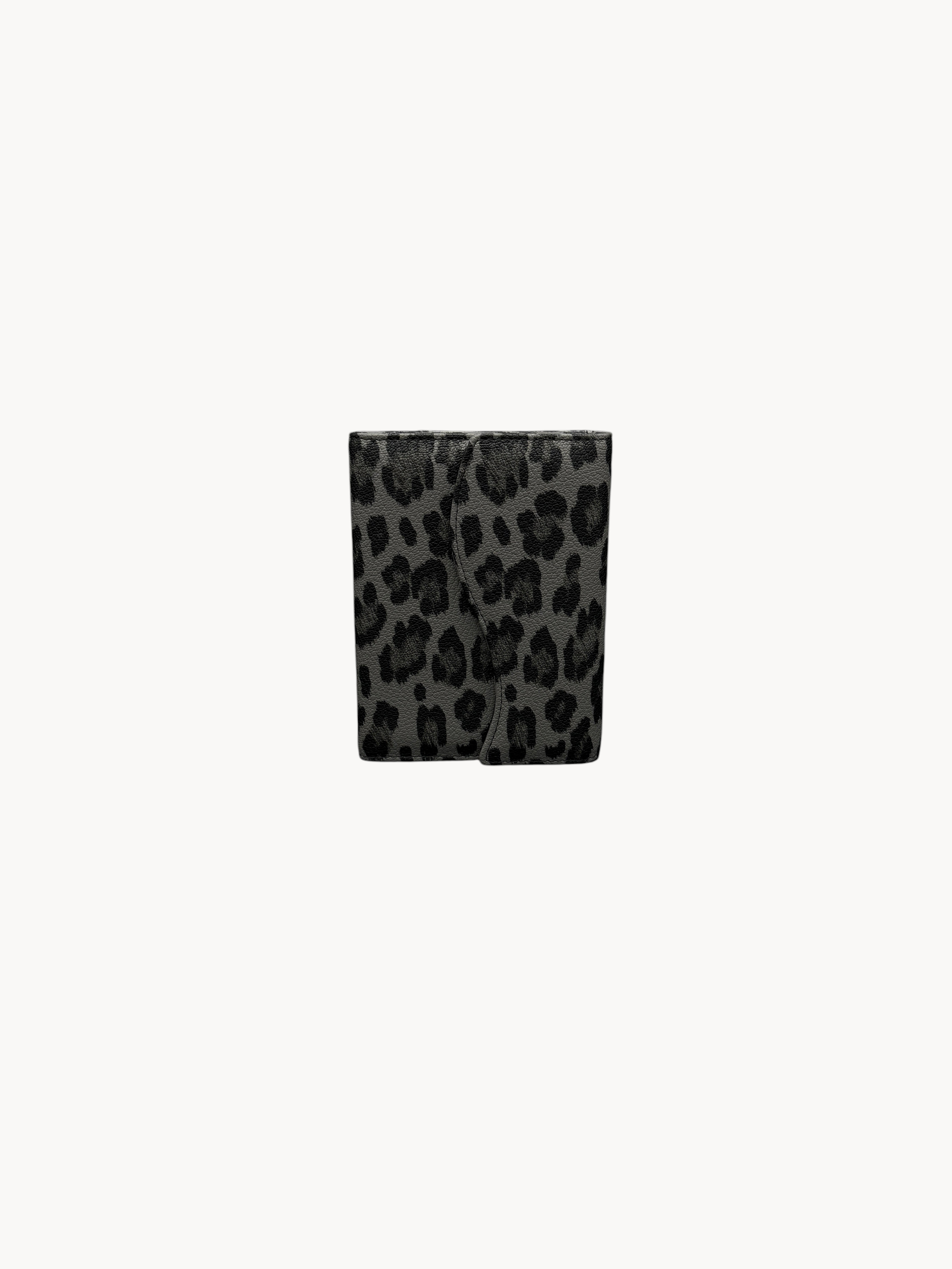 BUDGETNEEDS ™ grey and black leopard print passport cover for stylish travel protection